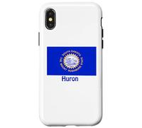 Huron South Dakota - Recuerdo de Bandera de Estados Unidos Carcasa para iPhone X/XS