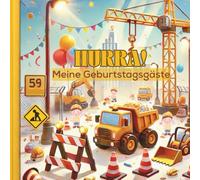 HURRA! Meine Geburtstagsgäste - Kreatives Gästebuch für Kindergeburtstag (1-7 Jahre): Erinnerungsbuch mit 189 Seiten für 15 Gäste | Platz für Fotos, Sticker & Einträge | 22 x22 cm Softcover