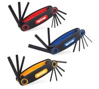 HURRICANE Juego de llaves Allen plegables de 25 piezas, SAE, métricas, juego Torx, acero al cromo vanadio, juego de 3 llaves Allen portátiles para reparación básica del hogar y aplicaciones generales