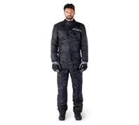 Hurricane Rain V2 - Traje impermeable para motocicleta, equipo de lluvia ligero para todo tipo de clima, características de seguridad reflectantes, Negro -, X-Large