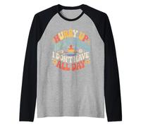 Hurry Up Inner Peace I Don't Have All Day Yoga Mood |- Camiseta Manga Raglan