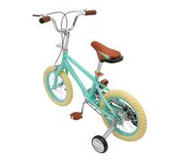 Hurrylying Bicicleta para niños 14 pulgadas niños bicicleta ayuda neumático 3-4 años niños y niñas altura ajustable entrenamiento de conducción introducción frenos verde
