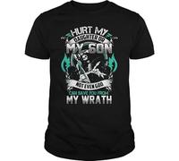 Hurt My Daughter or My Son Not Even God Can Save You from My Wrath Black Men T-Tshirts Camisetas y Tops Graphic Printed Top Unisex tee(XX-Large)