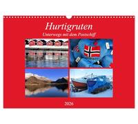 Hurtigruten - Unterwegs mit dem Postschiff (Wandkalender 2026 DIN A3 quer), CALVENDO Monatskalender: Für die einen ist es die "schönste Seereise der ... wundervollste Art Norwegen kennenzulernen.
