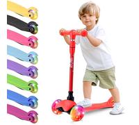 Hurtle Patinete Infantil - Scooter de 3 Ruedas con Luces LED, Altura Ajustable - para Niños y Niñas (2-5 Años, hasta 20 kg) - Patinete Seguro para Interior y Exterior