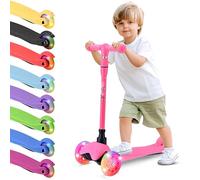 Hurtle Patinete Infantil - Scooter de 3 Ruedas con Luces LED, Altura Ajustable - para Niños y Niñas (2-5 Años, hasta 20 kg) - Patinete Seguro para Interior y Exterior