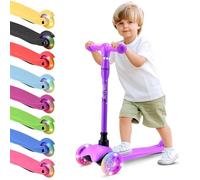 Hurtle Patinete para niños pequeños - Patinete Premium con Ruedas LED - Patinete de Altura Ajustable para niños y niñas, para Interior y Exterior, 20 kg, 2 - 5 años