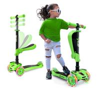 Hurtle Patinete, Scooter para niños, 2 años en adelante, Asiento abatible, Altura Ajustable, Monopatin 2 en 1, Luces Intermitentes