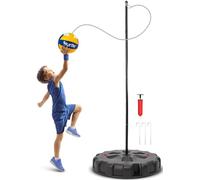 Hurtle Set de Pelota y Cuerda de Tetherball, Portatil, Base rellenable Estable, Poste de Acero Ajustable de 1.2 a 2.7mts, Montaje sin Herramientas, para niños y Adultos, Ideal para Exteriores