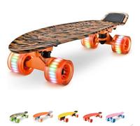 Hurtle Skateboard, Monopatin, Mini Crucero, Tabla, Plataforma de 15cms, Ruedas PU con luz LED, Niños, Niñas, Adolescentes