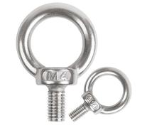huruirui 10pcs Anillos de Elevación M4 Cáncamos Pernos Acero Inoxidable 304 Tornillos Argolla Pernos de Ojo para Fijación de Suspensión