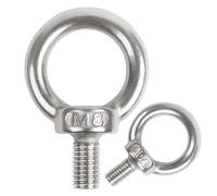 huruirui 5pcs Anillos de Elevación M8 Cáncamos Pernos Acero Inoxidable 304 Tornillos Argolla Pernos de Ojo para Fijación de Suspensión