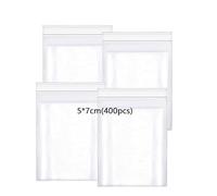 huruirui Bolsas Plastico Pequeñas,5x7cm/400pcs Bolsas Autocierre Transparente Que se Pueden Volver a Sellar,Bolsas Pequeñas,Bolsas de Plastico Adecuadas Para Bolsitas de Nuez 100mµ