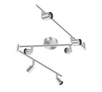 HURYEE Luces de cocina, kits de iluminación de techo de 6 luces, foco de techo giratorio para dormitorio, cocina y sala de estar (bombillas LED GU10 no incluidas) (níquel cepillado), TLK6head