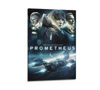 HURYEORHYH Póster de la película Prometheus 1 con impresión de arte de pared, póster vintage, pintura decorativa, lienzo estético, decoración para sala de estar, dormitorio, 50 x 75 cm, estilo marco