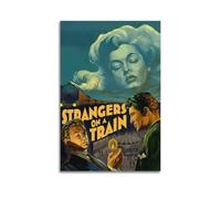 HURYEORHYH Póster de Strangers On A Train con impresión de arte de pared, vintage, pintura decorativa, lienzo estético, decoración para sala de estar, dormitorio, 30 x 45 cm, estilo sin marco