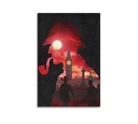 HURYEORHYH Sherlock Holmes - Póster de 2 pósteres de la película impresa, arte de pared, vintage, pintura decorativa estética, lienzo decorativo para sala de estar, dormitorio, 40 x 60 cm, estilo sin