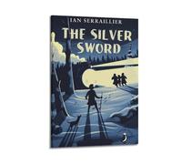 HURYWRTTH Póster de lienzo de The Silver Sword, arte estético para pared, pintura decorativa, lienzo vintage para sala de estar, dormitorio, 60 x 90 cm, estilo marco