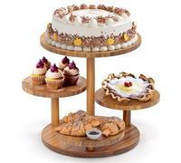 HURZMORO Soporte de 4 niveles para 50 cupcakes, soporte para postres, pasteles, donuts, frutas y pretzels para Navidad, bodas, cumpleaños