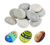 Husalsea Paquete De 10 Piedras para Pintar, Piedras Decorativas Piedras Naturales para Pintar, Piedras Piedras Planas para Proyectos De Arte DIY, Piedras Decorativas DIY