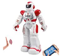 HUSAN Infantil Robot de Control Remoto niños, Robot de Baile Inteligente con Juguetes Control infrarrojo,programable,Ojos LED, Canto Caminando Regalo,Kit de Robot (Rojo)