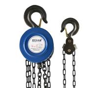 Husar Winch Cabrestante De Cadena De 1 T y 5 m Con Gancho, Cadena Totalmente Galvanizada, Capacidad De Carga De 1000 kg (2200 lbs),Cabrestante Manual,Cadena De 5 Metros,Elevador De Bloque De Cadena