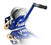 Husar Winch Cabrestante manual 1600 lbs | 720 kg Con Correa De 10 Metros, Fabricado En Acero Inoxidable, Freno de Trinquete, De Simple Efecto, Para Barcos, Remolques, Industria