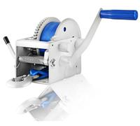 Husar Winch Cabrestante Manual 2500 lbs | 1133 Con Correa De 10 Metros, Fabricado En Acero Inoxidable, Freno de Trinquete, De Simple Efecto, Para Barcos, Remolques, Industria