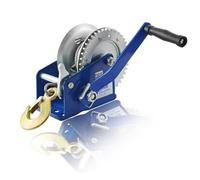 Husar Winch Cabrestante Manual de 1600 lbs | 720 kg Con Cable de Acero De 10 metros, Fabricado En Acero Inoxidable, Freno de Trinquete, De Simple Efecto, Para Barcos, Remolques, Industria
