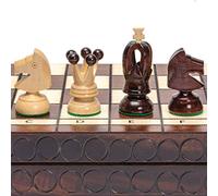 Husaria European International Juego de Ajedrez de Madera King'S Classic - 45 centímetros Juego de Ajedrez de Gran Tamaño