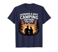 Husband and Wife Camping Partners for Life Quote Men Women Camiseta