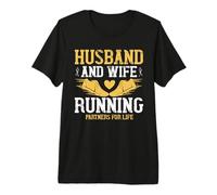 Husband and Wife Running Partners For Life Runner Life Camiseta Premium