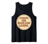 Husband Dad Boardgame Legend Día del Padre Amante de Mesa Camiseta sin Mangas