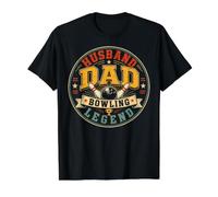 Husband Dad Bowling Legend Funny Bowler Father Camiseta gráfica económica, Hombre, Negro, L