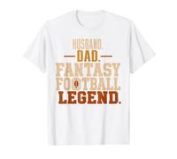 Husband Dad Fantasy Football Legend Draft Sports Fan Camiseta gráfica económica, Hombre, Blanco, XL