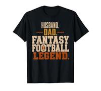 Husband Dad Fantasy Football Legend Draft Sports Fan Camiseta gráfica económica, Hombre, Negro, XL