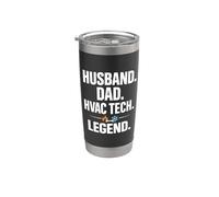 Husband Dad HVAC Tech Legend Funny HVAC Technician Vaso térmico de acero inoxidable de doble pared