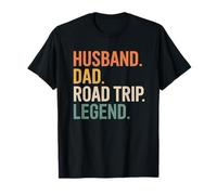 Husband Dad Road Trip Legend Vacation Fathers Day Vintage Camiseta