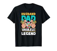 Husband Dad Ukelele Leyenda Divertido Día del Padre Músico Camiseta