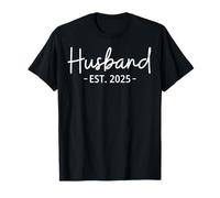 Husband Est 2025 Just Married Couple Honeymoon Wedding Men's Camiseta