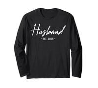 Husband EST 2026 Just Married Man'S Wedding Couples Matching Manga Larga