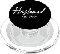 Husband EST 2026 Just Married Man'S Wedding Couples Matching PopSockets PopGrip para MagSafe