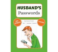 Husband’s Passwords: Personal Password Keeper | No Stress Logins | 7x10 inches, 100 pages| Great Gift Idea (RL Clinks Puzzle Books)