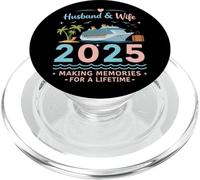 Husband & Wife 2025 Cruise Honeymoon Anniversary Trip PopSockets PopGrip para MagSafe