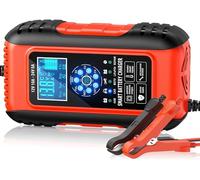 Husgw 12V10A 24V5A Cargador de Baterías,Cargador Baterias de Litio con Fase de Carga de 7 Etapas, 11 Funciones de Protección, Carga y Reparación, Moto, Camión, AGM, Gel, LiFePO4(10A)