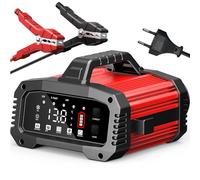 Husgw 12V25A 24V15A Cargador de Batería, Cargador para Baterias de Coche de Plomo Acido Lifepo4, Carga Inteligente de Nivel 8 Totalmente Automática,para Automóviles,Moto, Camión, AGM, Gel