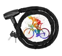 Candado de Cadena, Cadena antirrobo, Candado de Bicicleta con Llave, candado de Seguridad para Bicicleta para Bicicleta,Antirrobo Bloqueo de Bicicleta para Bicicleta de montaña (4mm black)