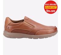 Hush Puppies Aaron Piel Premium Diseño Hombre sin Cordones Zapatos Marrones
