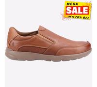 Hush Puppies Aaron Zapatos De Cuero Premium Para Hombre Slip On Marrón