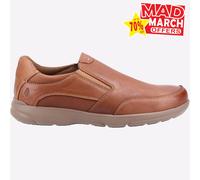 Hush Puppies Aaron Piel Premium Diseño Hombre sin Cordones Zapatos Marrones